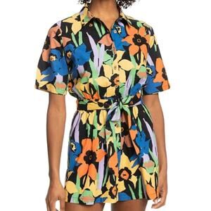 Roxy Real Yesterday Floral Printed Romper Size M